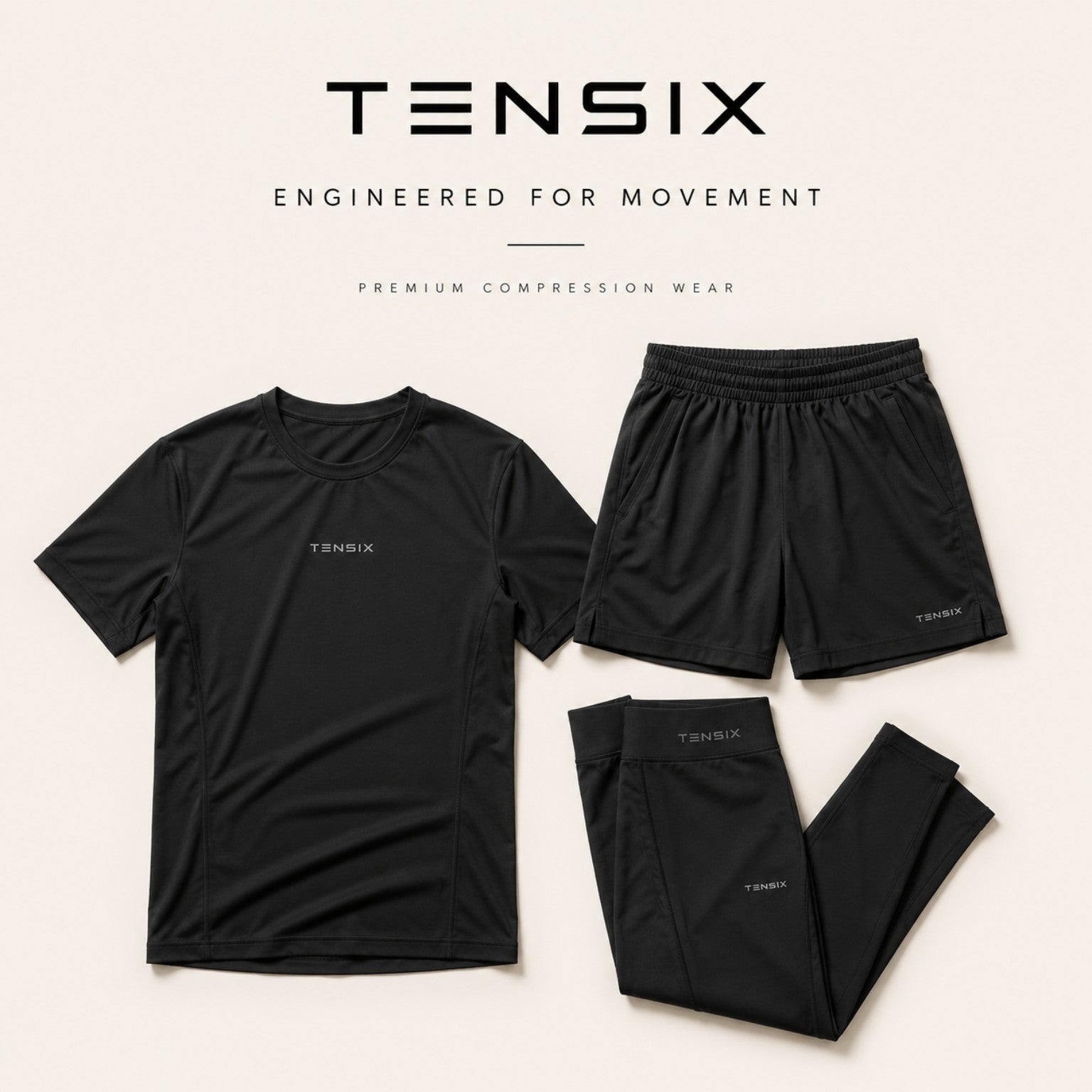Training apparel flatlay